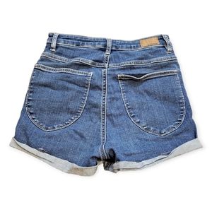 Juniors Super High Waist Demin Mini Shorts